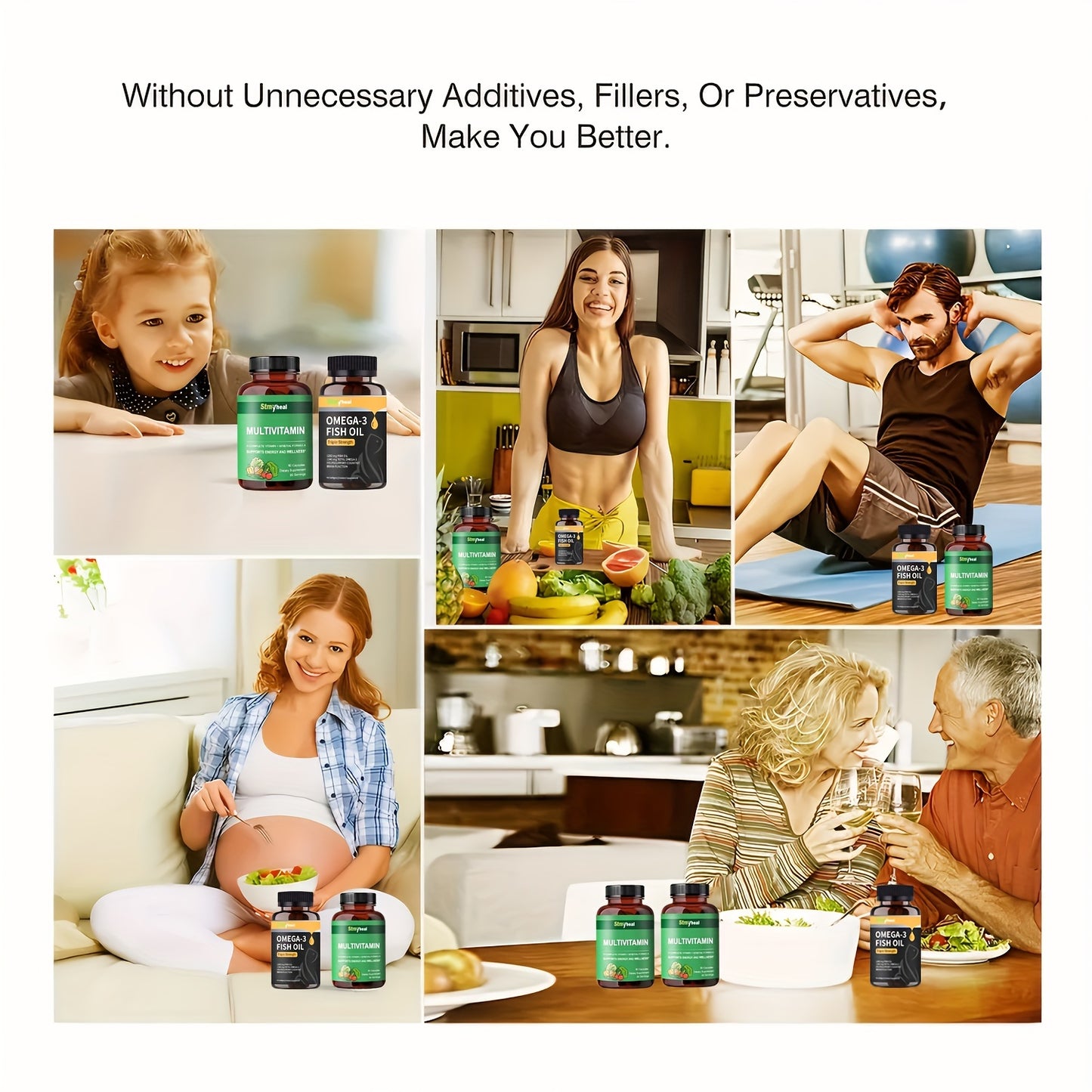 2/4/6 Bottled Composite Vitamin Capsules for Heart Health