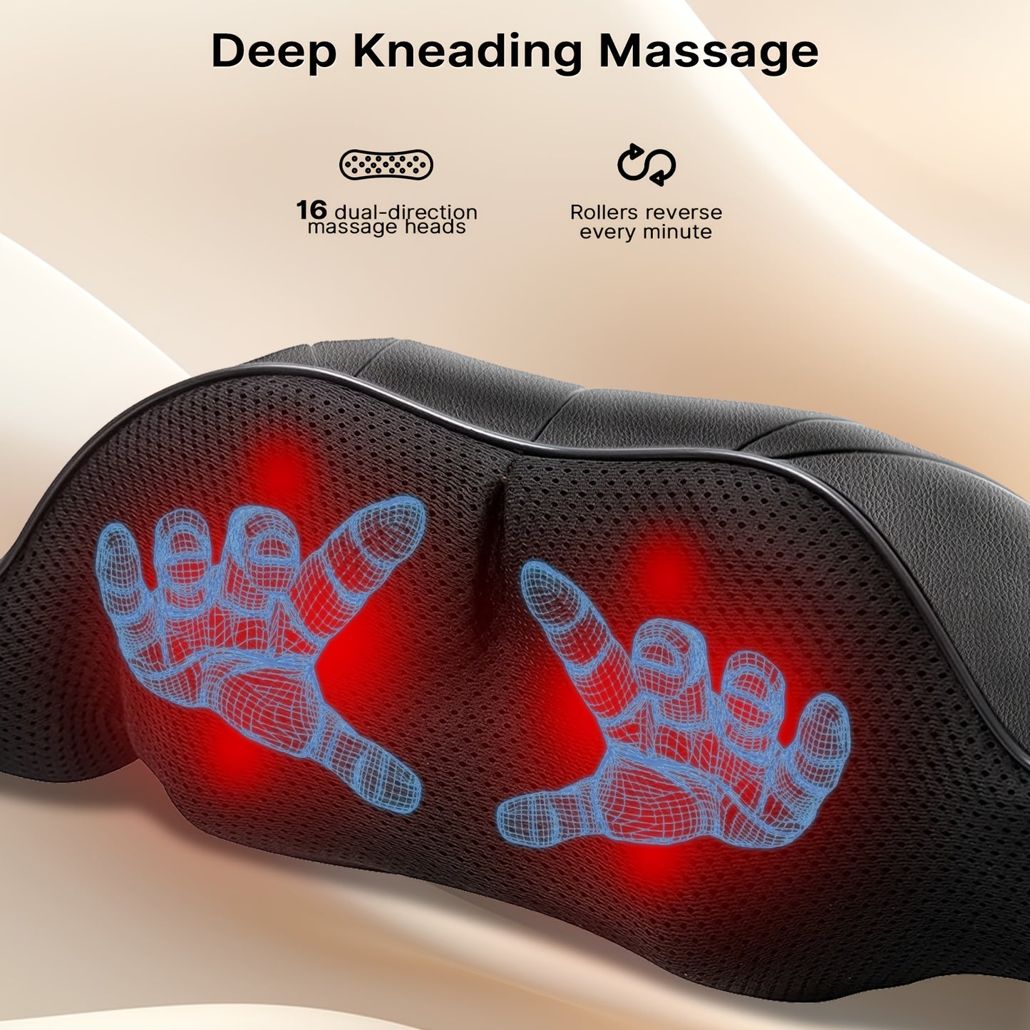 Shiatsu Massager Electric 4D Back Neck Massager with Heat