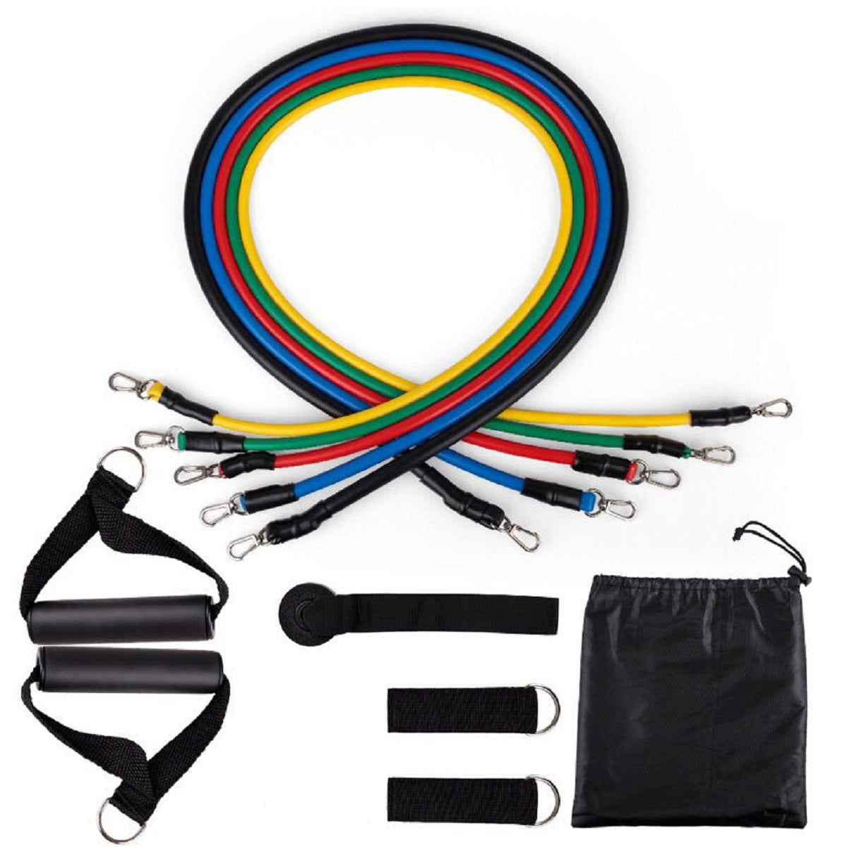 11pcs Pull Ropes Set for Portable Athletic Fitness Accessories