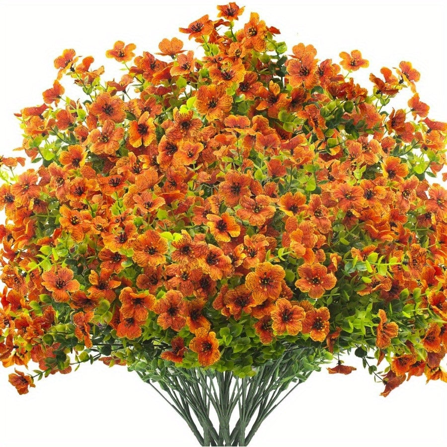 Artificial Fake Flowers for Outdoor Spring Decoration 16 Bundles Faux Silky Colorful Daisy UV Resistant Realistic for Porch Patio Home Yard Garden Planters Pots Window Box Mix