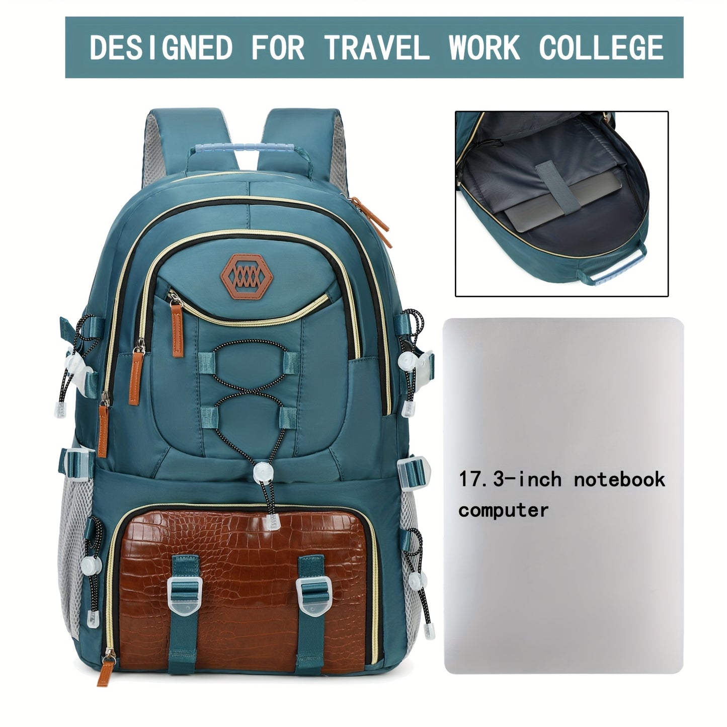 Lightweight 40L Travel Backpack with USB Charging Port