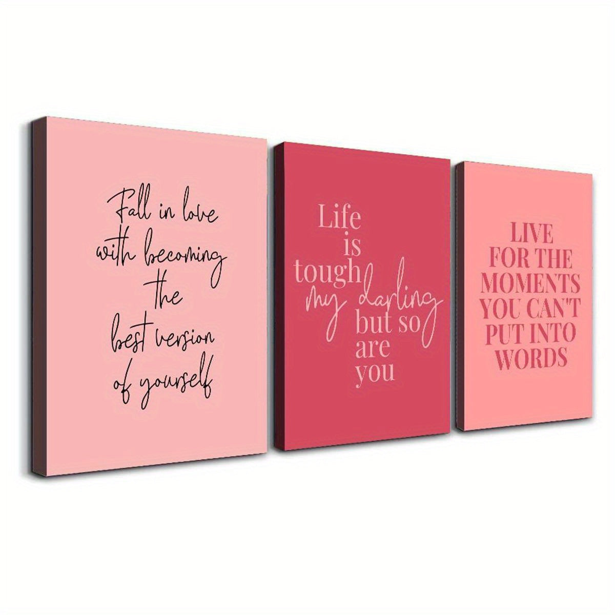 Inspirational Quotes Theme 3pcs Modern Canvas Wall Art