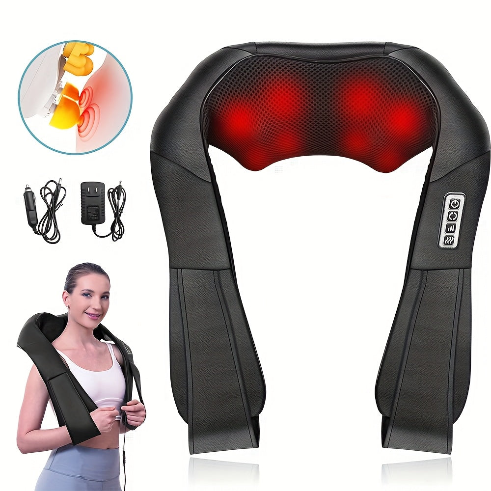 Shiatsu Neck Massager With Heat - Deep Tissue 3D Kneading