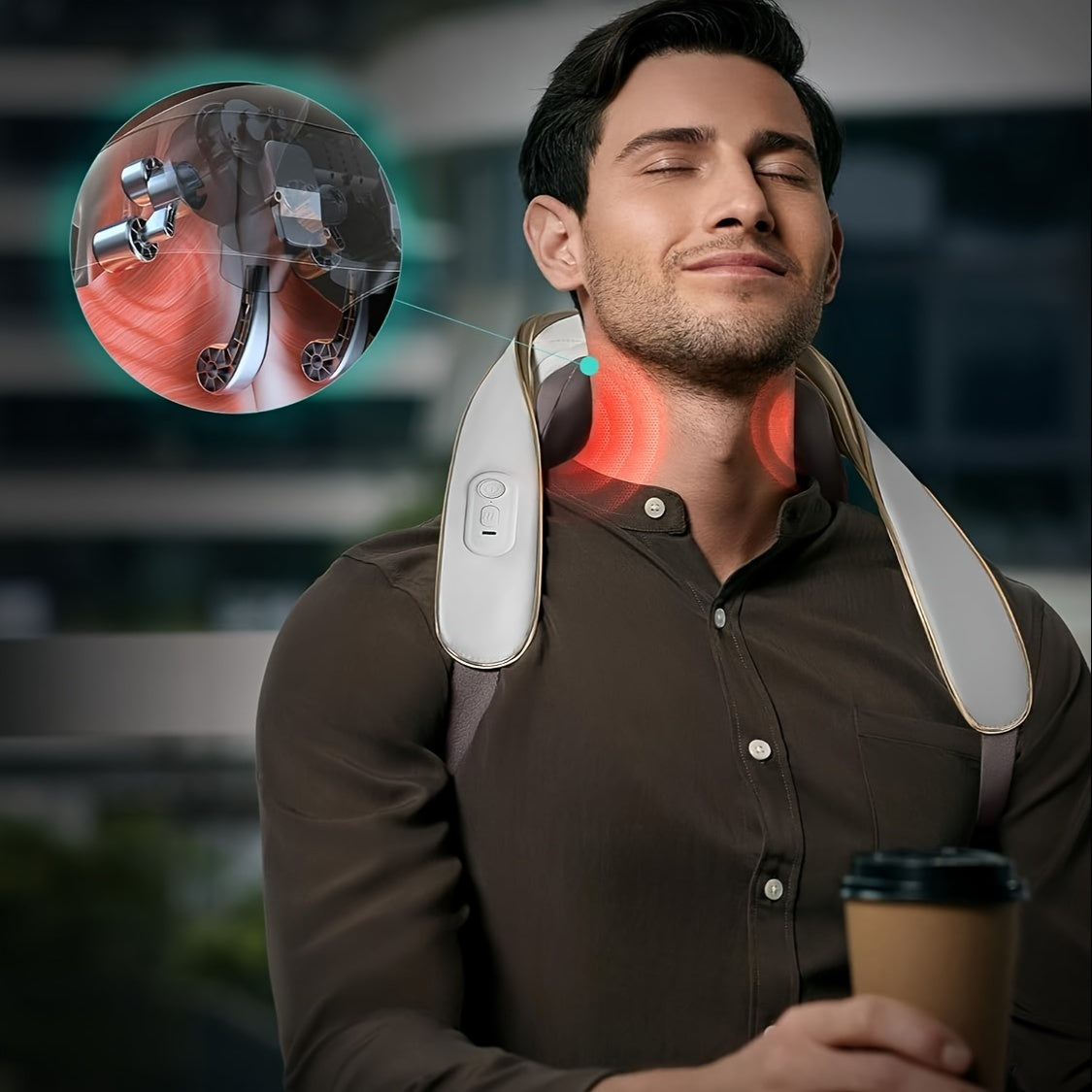 SKG H5 Mini Neck Massager for Deep Tissue Relief and Heat