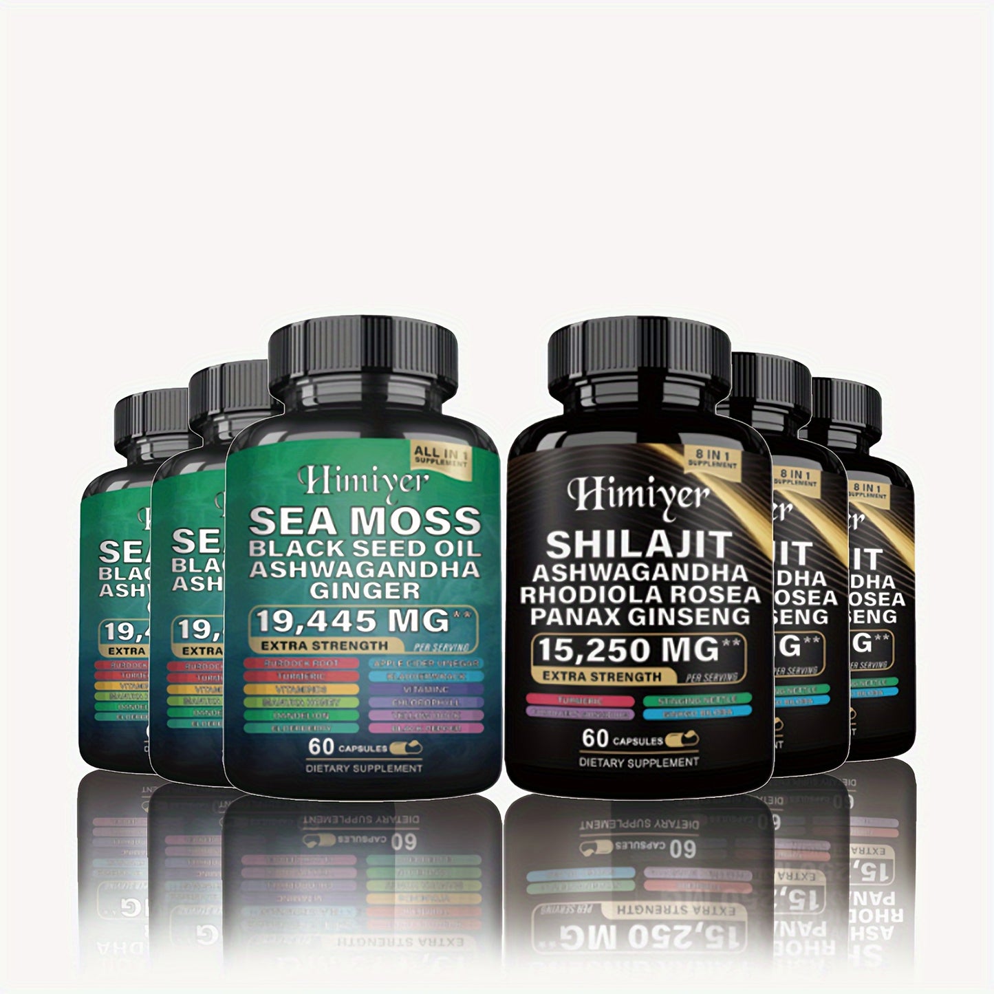 6PCS Three Month Energy Package Sea Moss Black Seed Oil