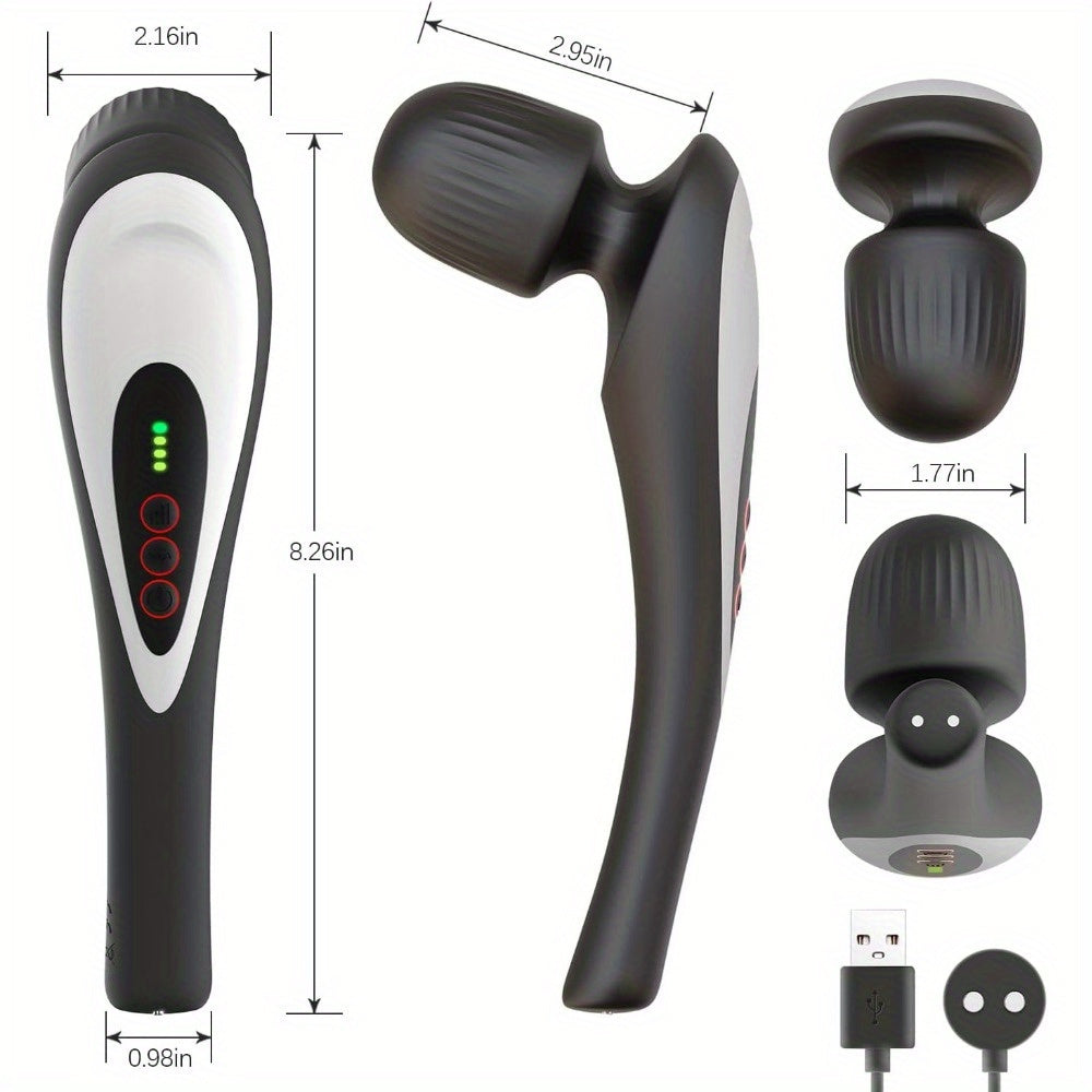 Cordless Rechargeable Muscle Massager Stick with 20 Patterns
