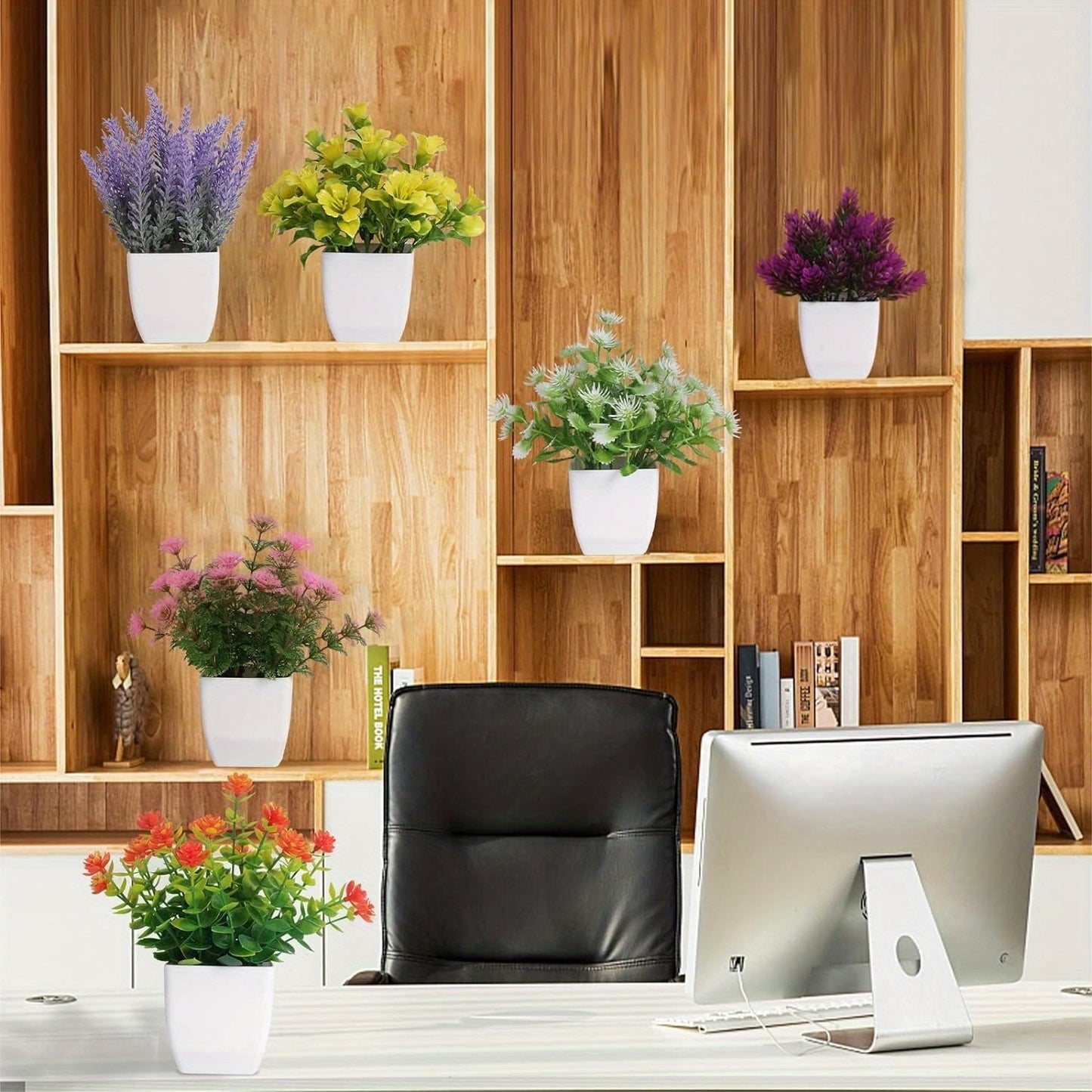 Small Fake Plants with Pot for Home or Workplace Decoration