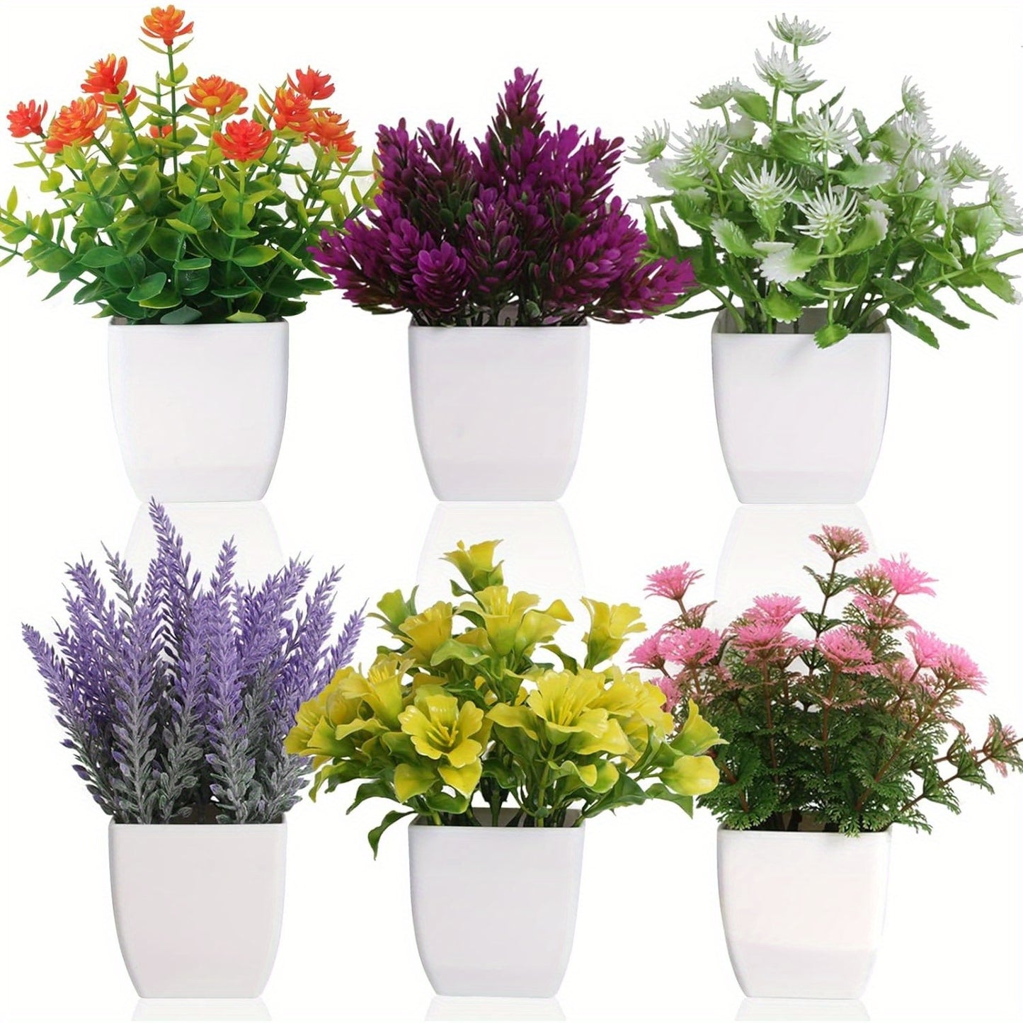 Small Fake Plants with Pot for Home or Workplace Decoration