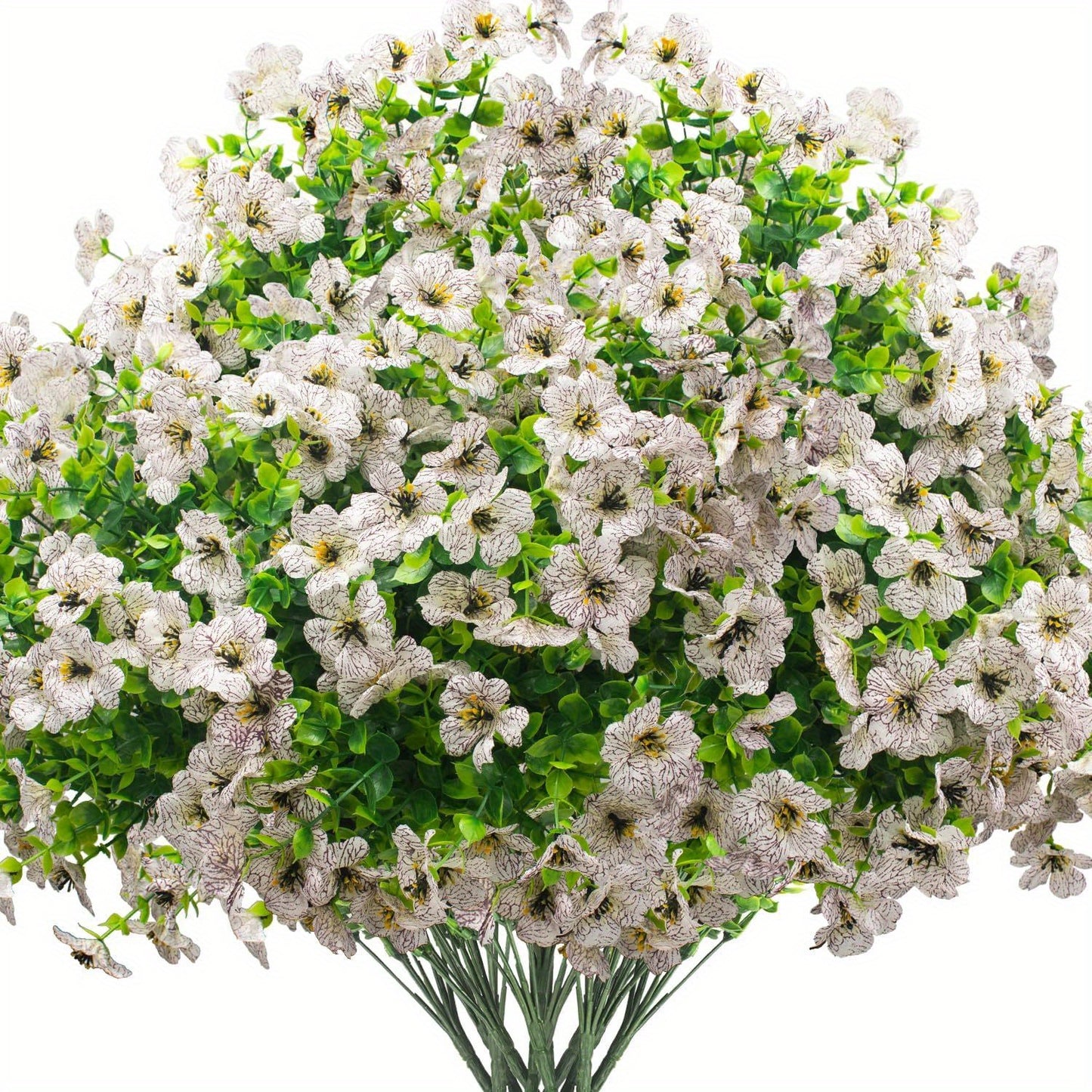 Artificial Fake Flowers for Outdoor Spring Decoration 16 Bundles Faux Silky Colorful Daisy UV Resistant Realistic for Porch Patio Home Yard Garden Planters Pots Window Box Mix