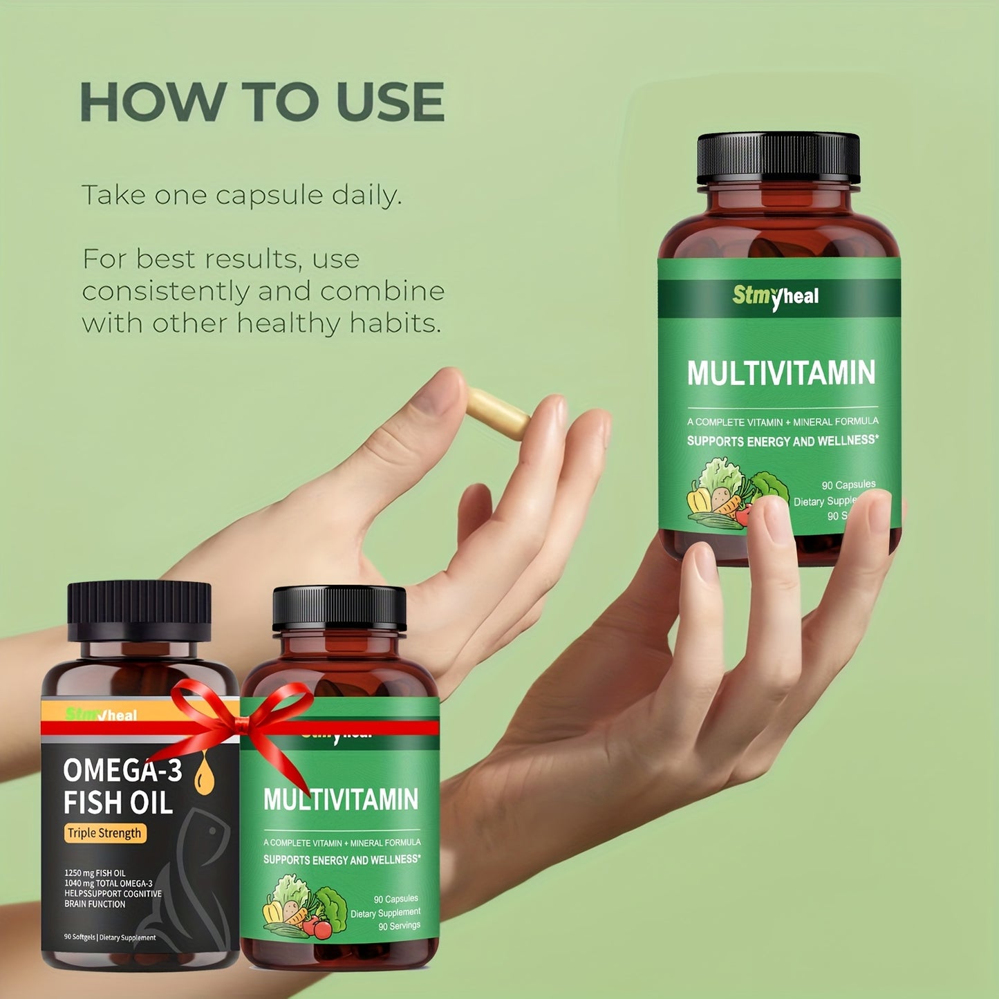 2/4/6 Bottled Composite Vitamin Capsules for Heart Health