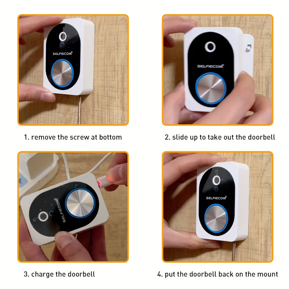 Smart Visual Dingdong Doorbell With 2.4GHz WiFi And HD Night Vision