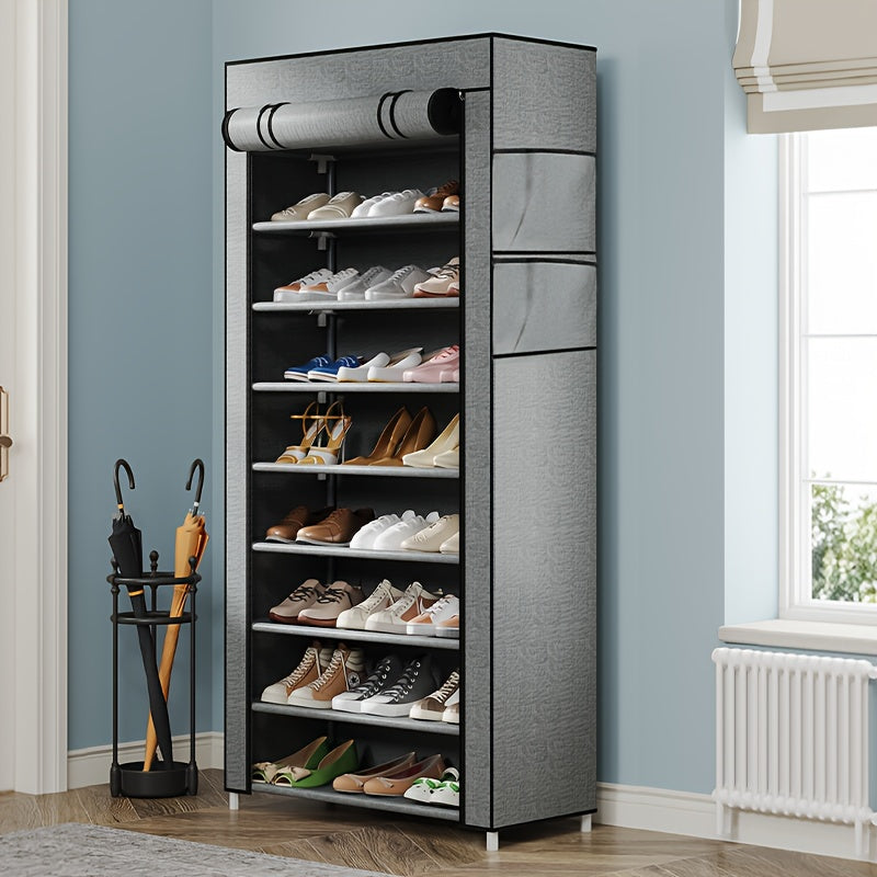 6/8/10 Tier Shoe Organizer with Nonwoven Fabric Cover Cabinet