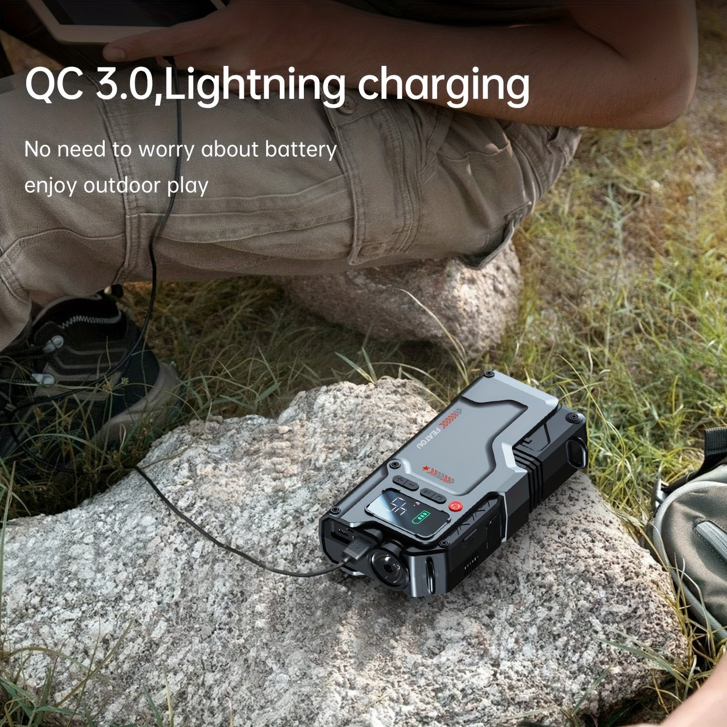 6000A Jump Starter with Air Compressor and Tire Inflator