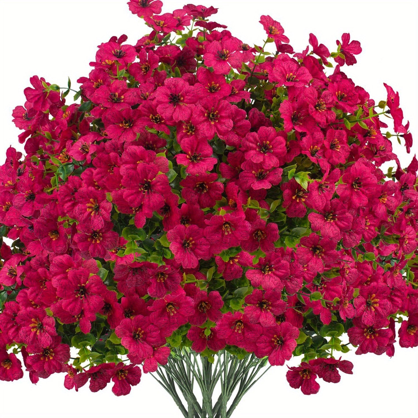 Artificial Fake Flowers for Outdoor Spring Decoration 16 Bundles Faux Silky Colorful Daisy UV Resistant Realistic for Porch Patio Home Yard Garden Planters Pots Window Box Mix