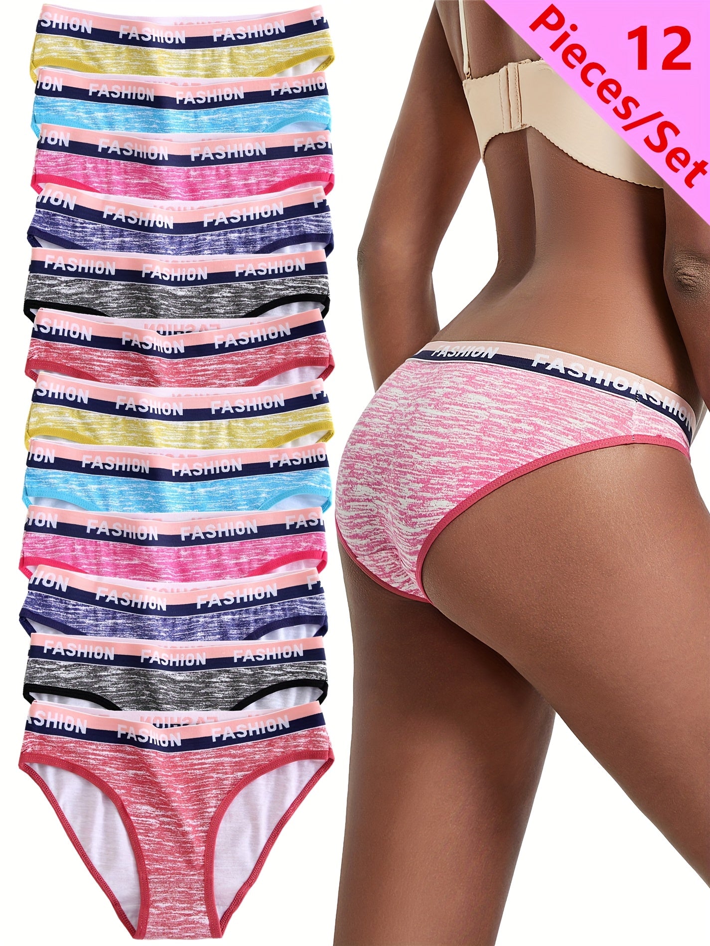 Women's Camo Print Low-Waisted Briefs - Raising Glutes, Low Waist Underwear