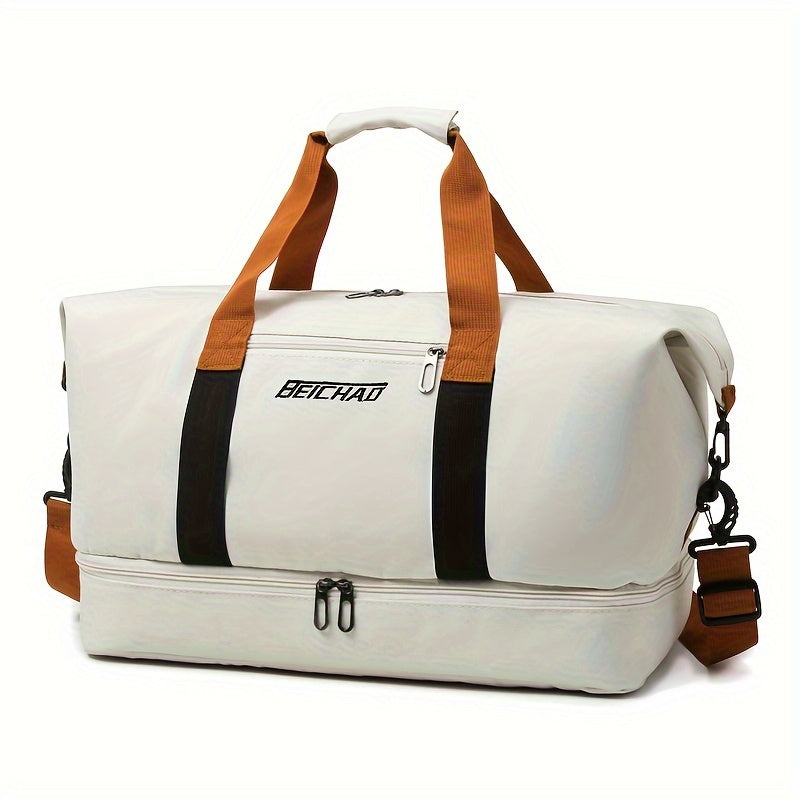 Large Capacity Travel Bag with Wet and Dry Separation Casual Outdoor Tote Women's Fitness Yoga Bag Weekend Overnight Luggage