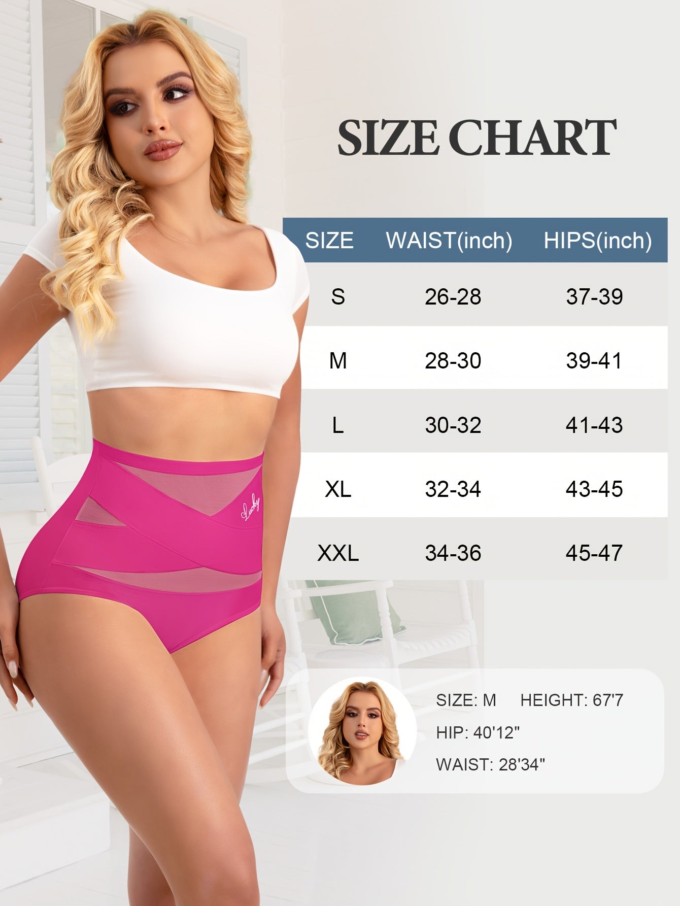 Breathable Mesh Underwear 8-Pack High-Waisted Women's Panties