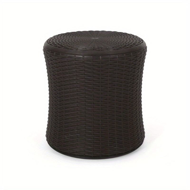 Classic Brown Portable Indoor/Outdoor Patio Side Table