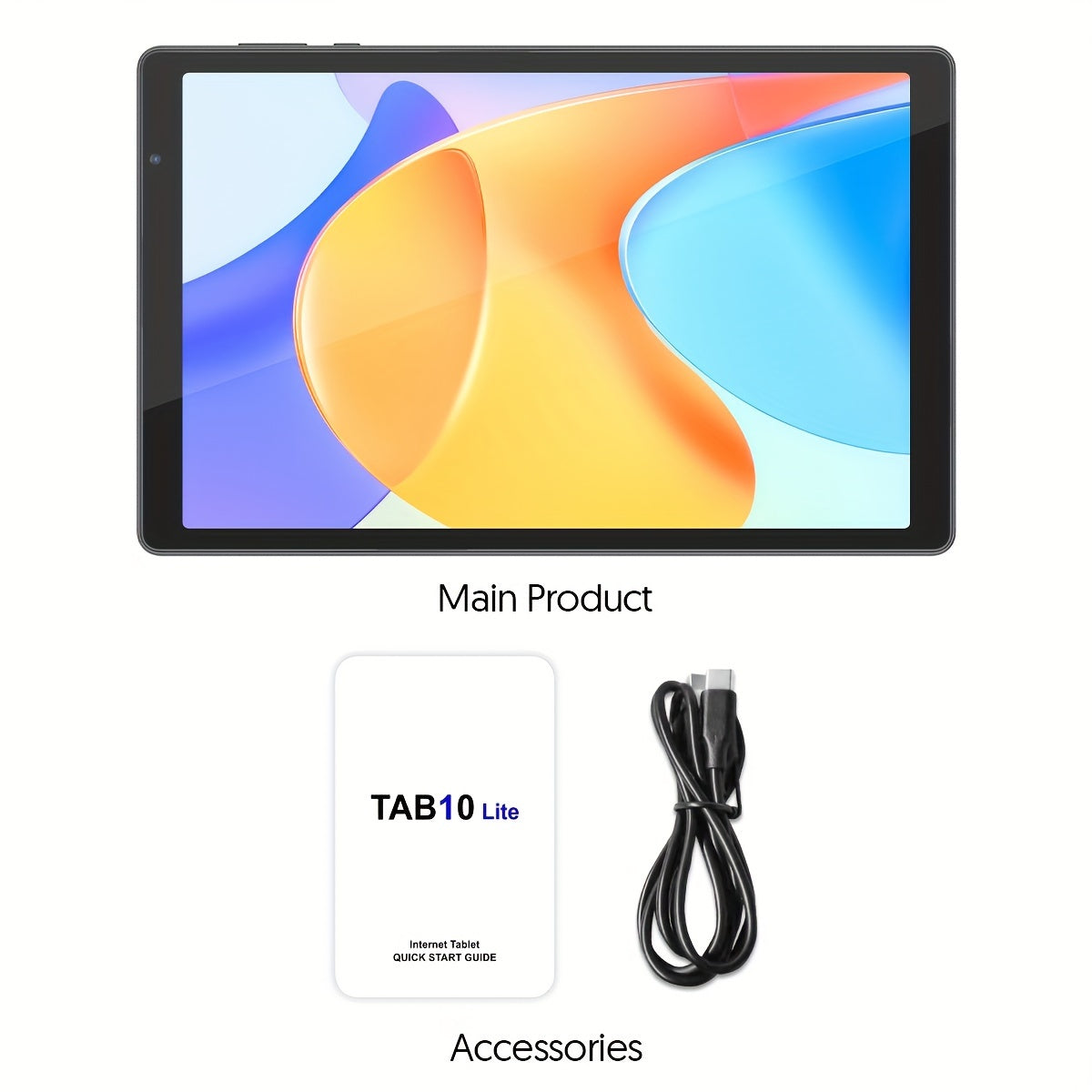 Pink Android 12 Tablet 10 Inch Quad-Core 4GB RAM M10 Model