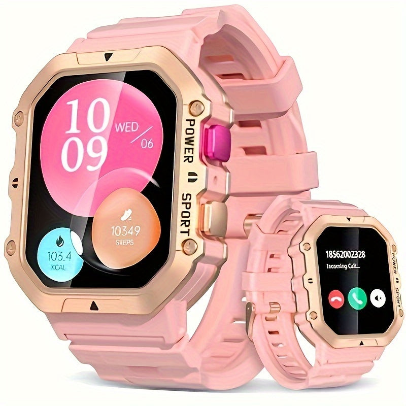 Smart Watch Answer Make Calls DUEDE 1.65 Touch Screen Pink