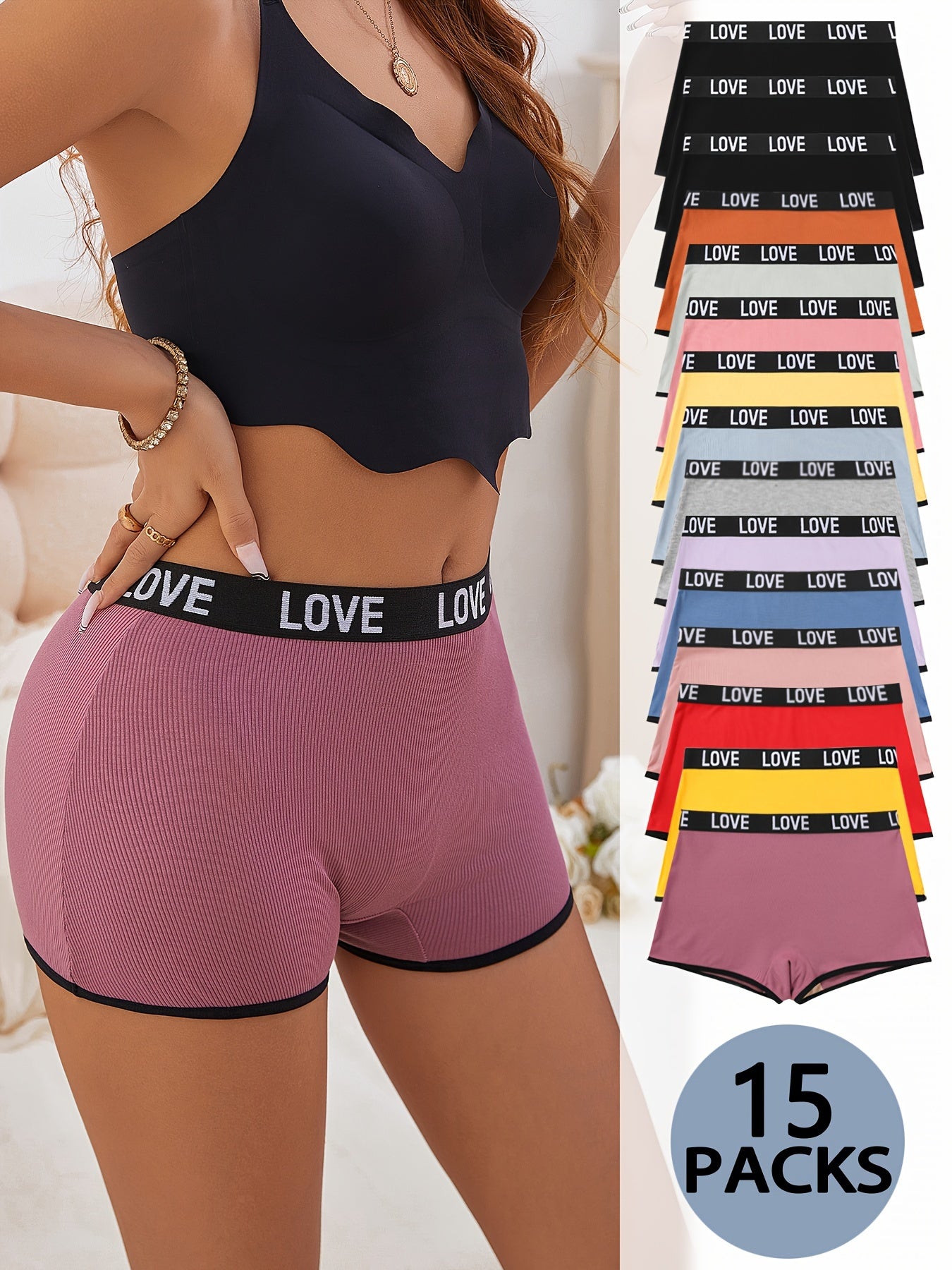 Plus size panties, threadbare comfortable breathable Women's flat leg pants