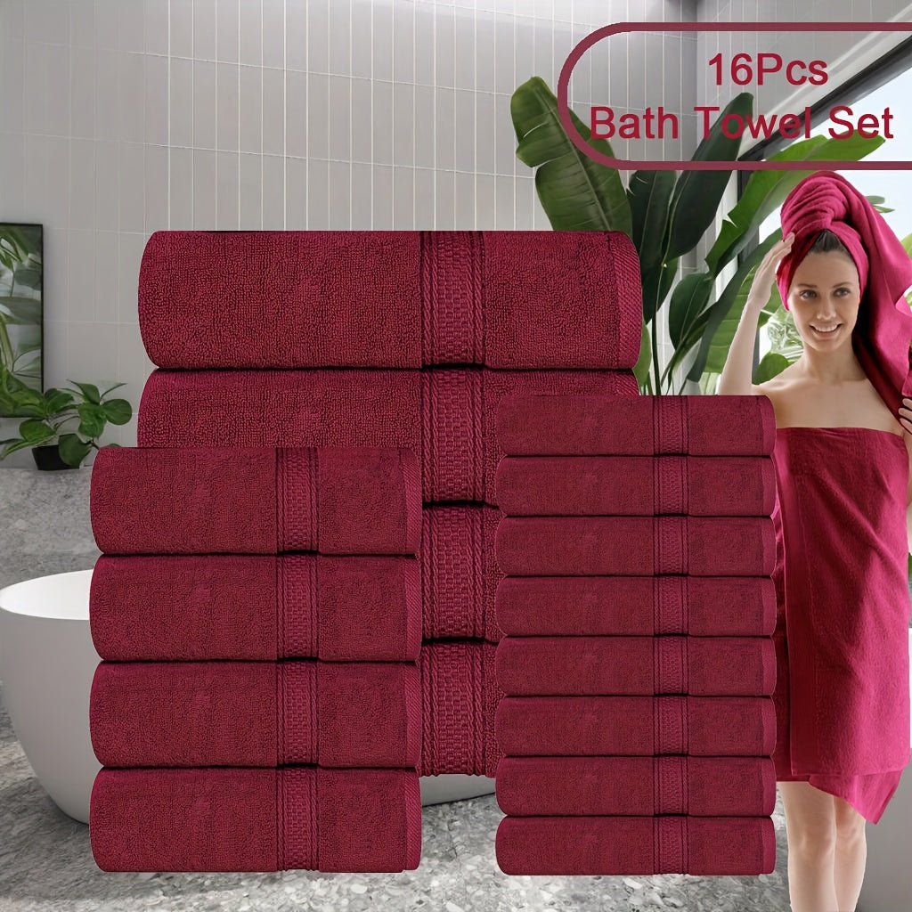 8pcs Luxurious Soft Bath Towel Set for Ultimate Comfort