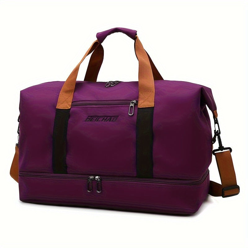 Large Capacity Travel Bag with Wet and Dry Separation Casual Outdoor Tote Women's Fitness Yoga Bag Weekend Overnight Luggage