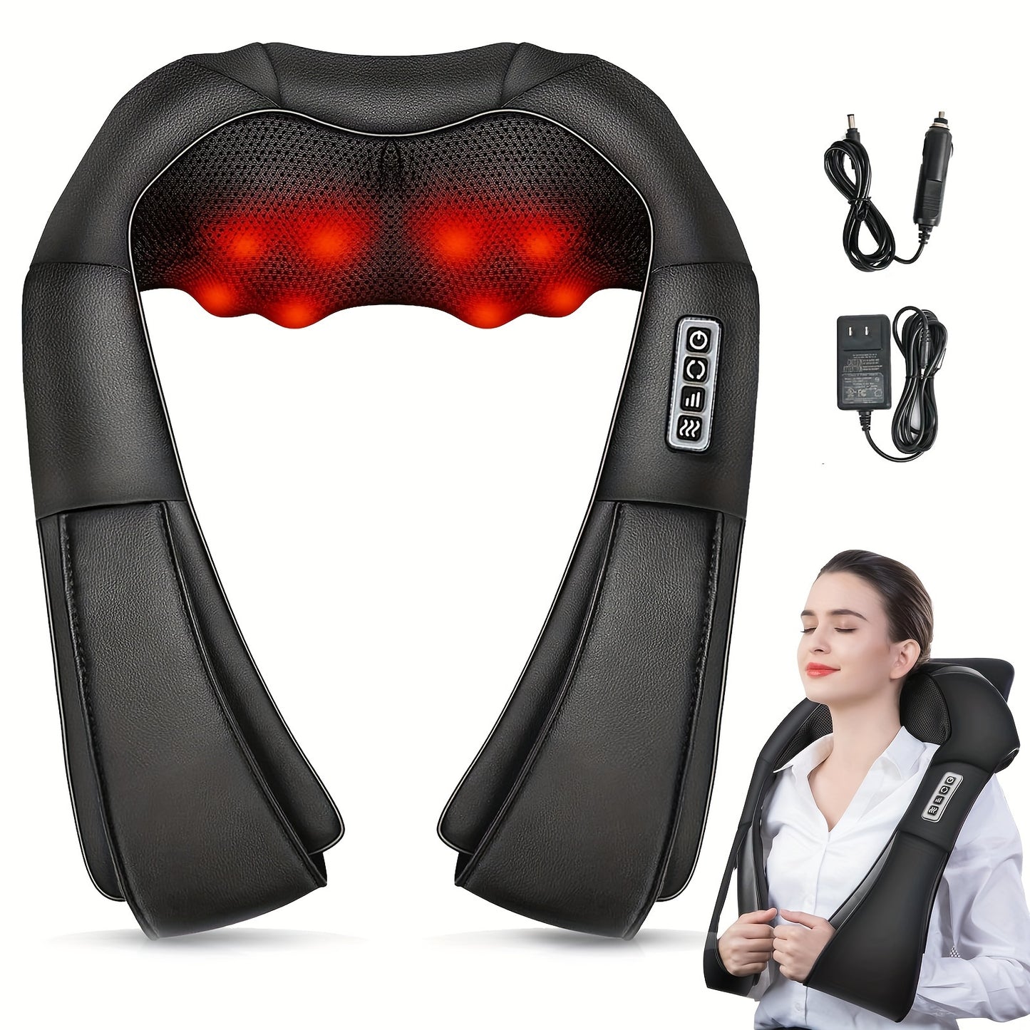 Shiatsu Massager Electric 4D Back Neck Massager with Heat
