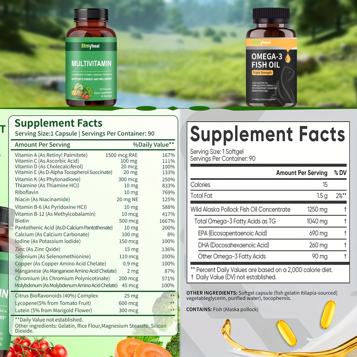 2/4/6 Bottled Composite Vitamin Capsules for Heart Health