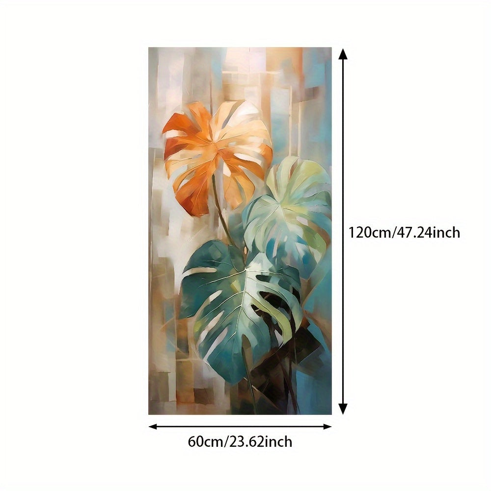 Home Relaxation 1pc Modern Abstract Watercolor Monstera Leaf Canvas Art Print