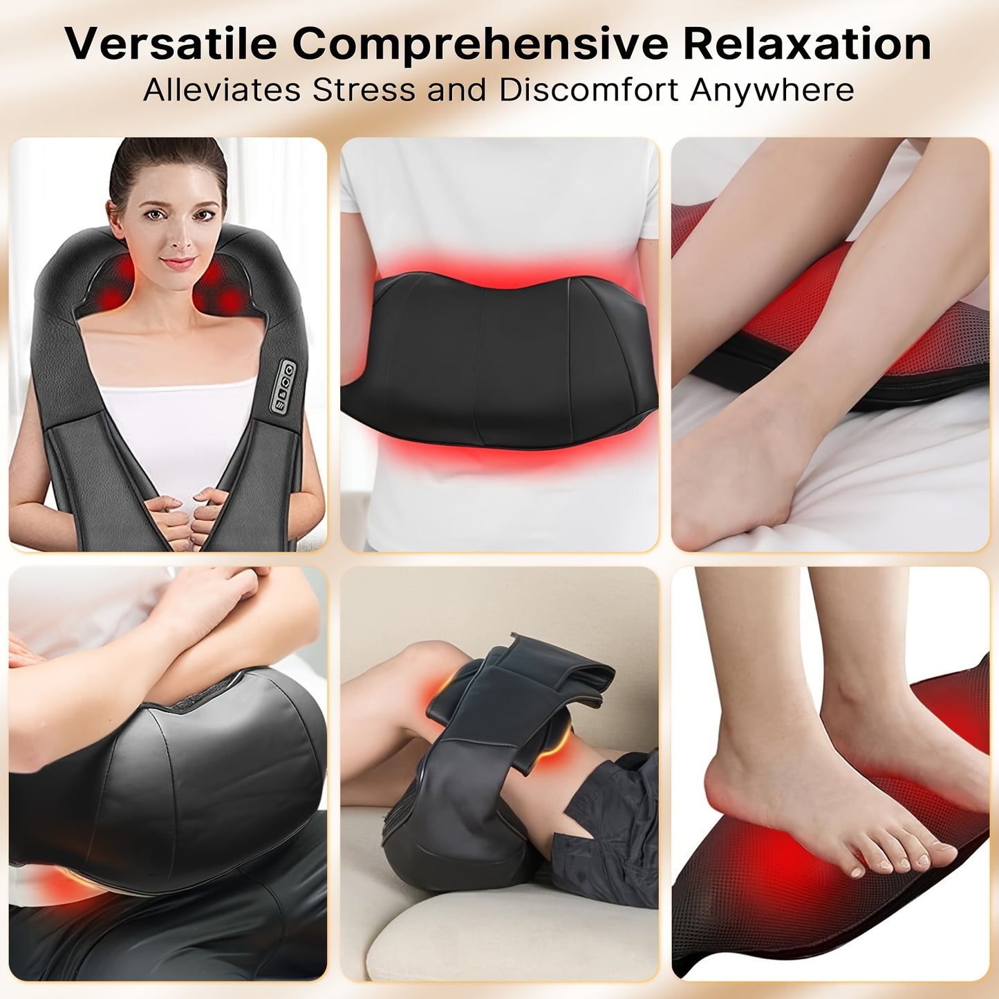 Shiatsu Massager Electric 4D Back Neck Massager with Heat