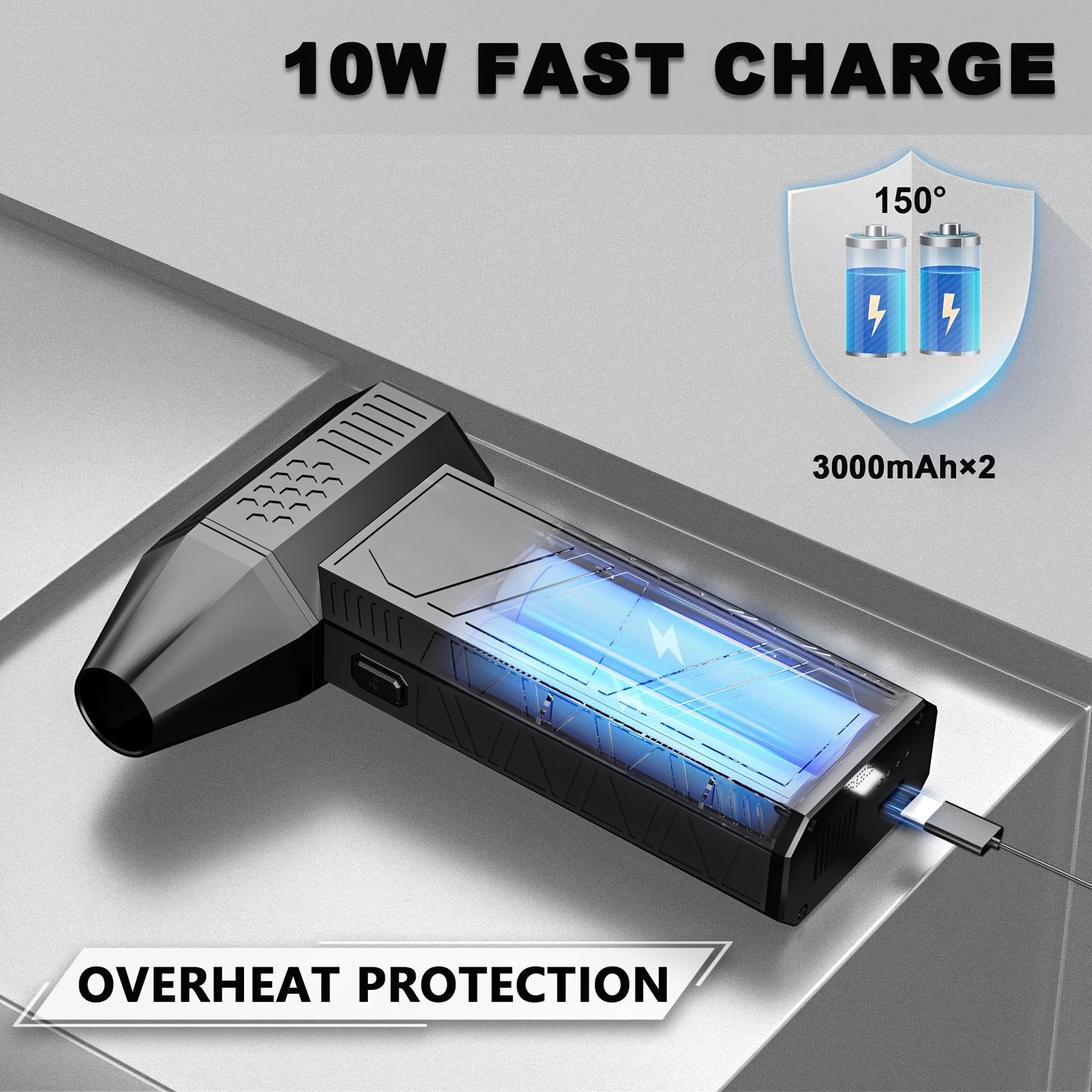 Rechargeable Ultra-Powerful Air Duster 130000 RPM Jet Blower