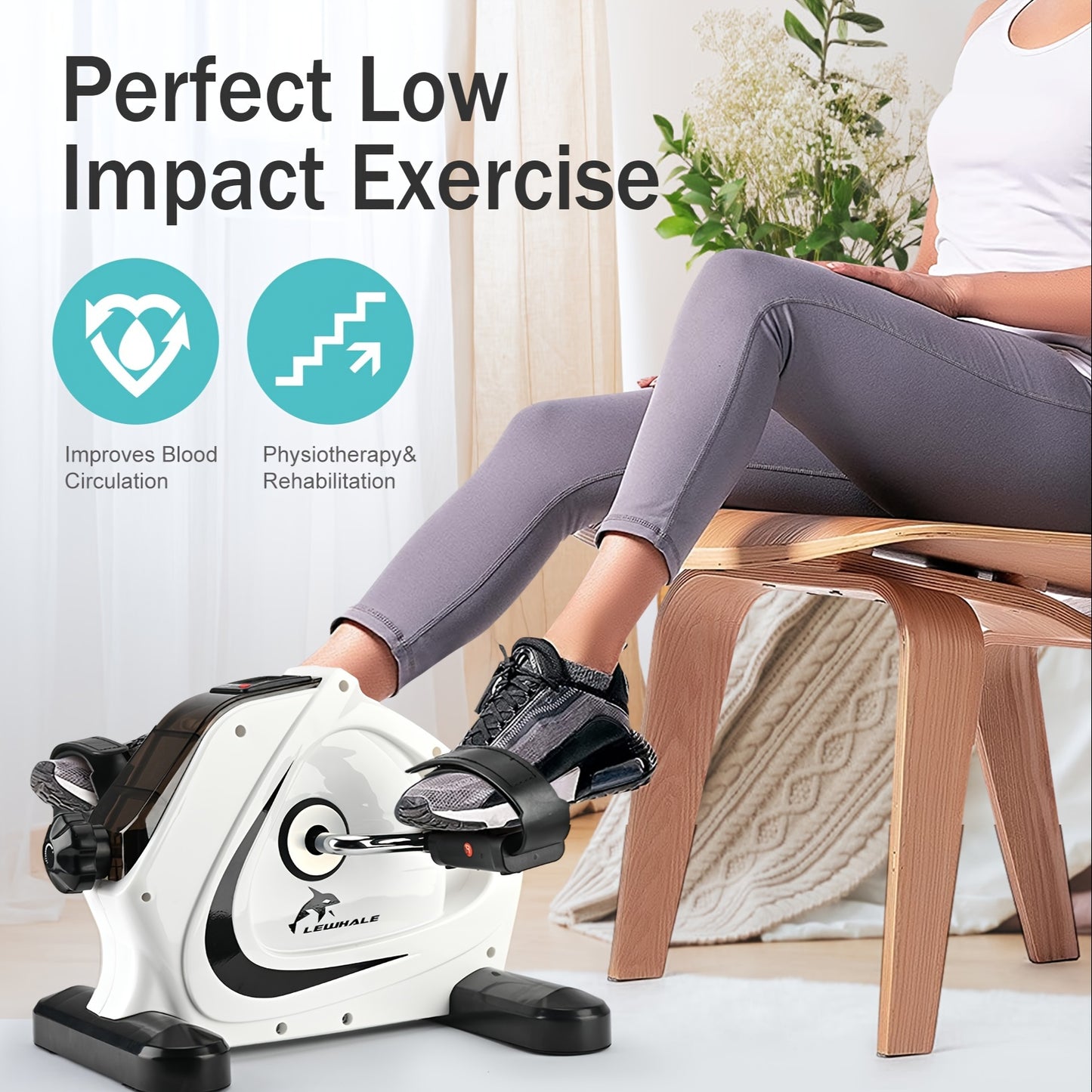 Portable LCD Exercise Bike Mini Pedal Exerciser with Display
