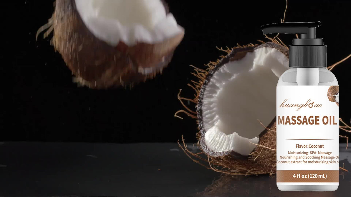 2pcs Coconut Massage Oil - Sensual Full Body Glide