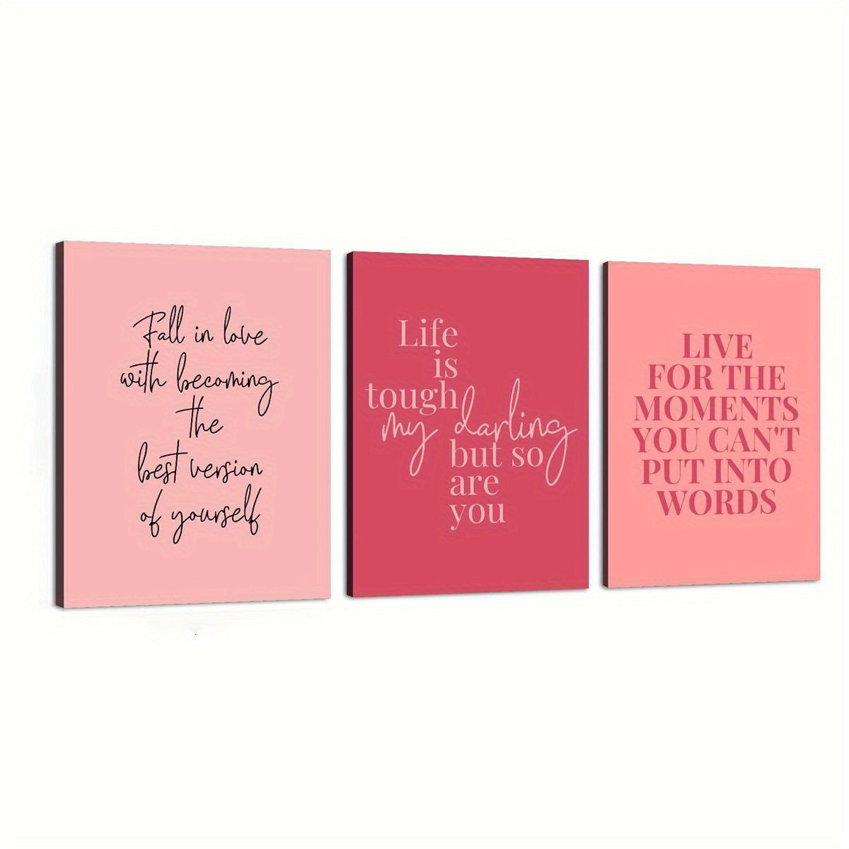 Inspirational Quotes Theme 3pcs Modern Canvas Wall Art