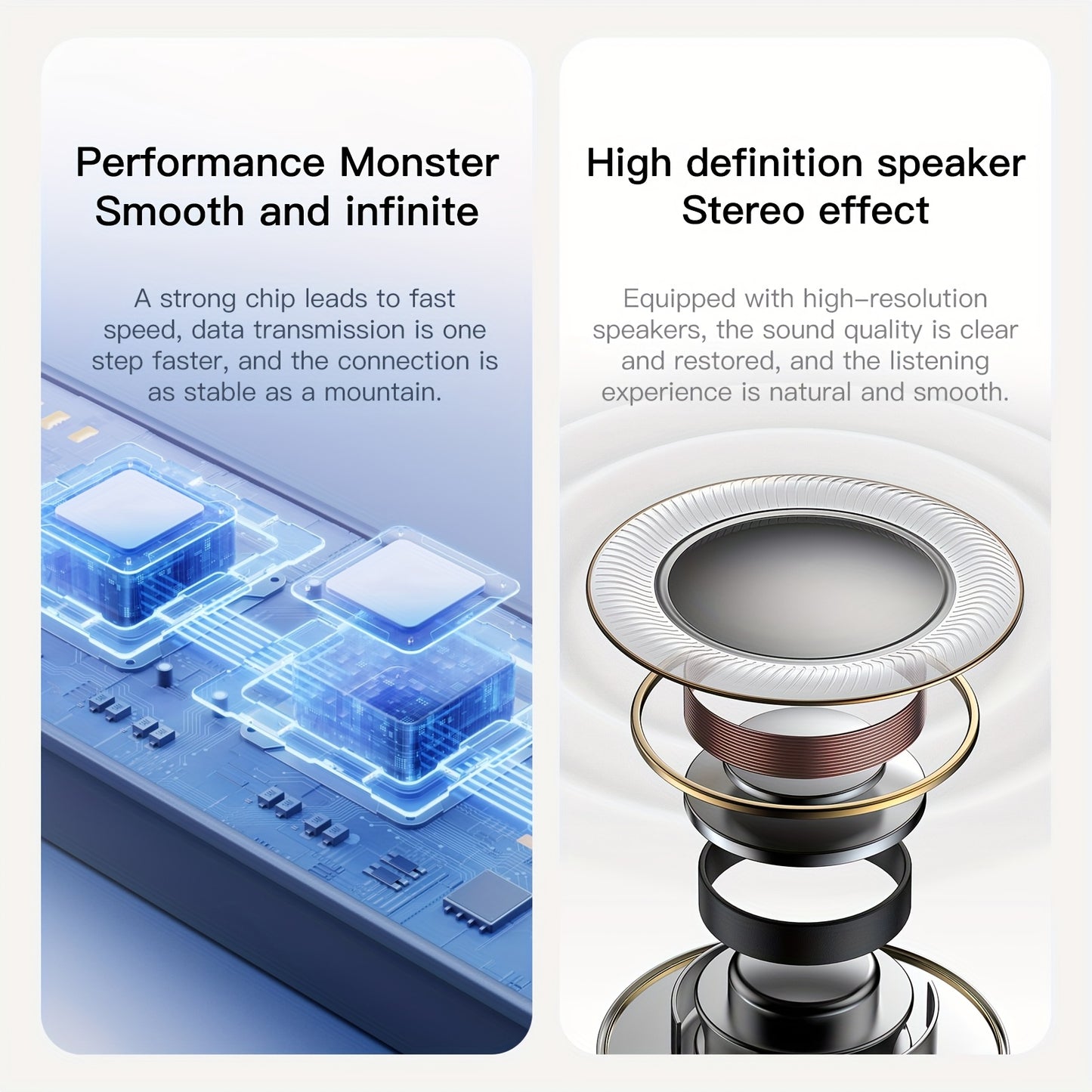 Smart Wireless Glasses 5.3 with HD Lens and HiFi Sound