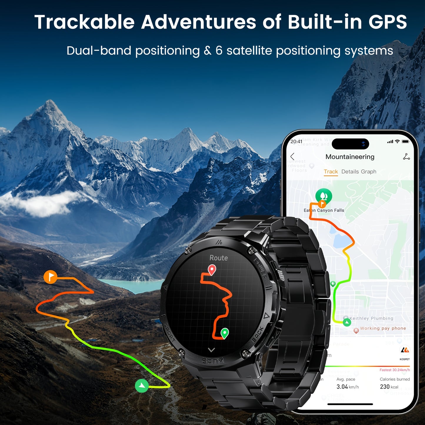 ZUKYFIT T3E GPS Smart Watch For Men 60Days Battery Life