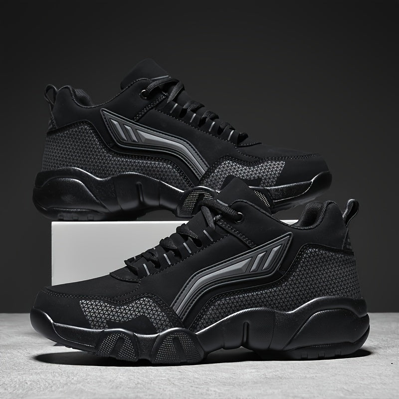 Men's Casual Sporty Sneakers with PU Upper and Rubber Sole