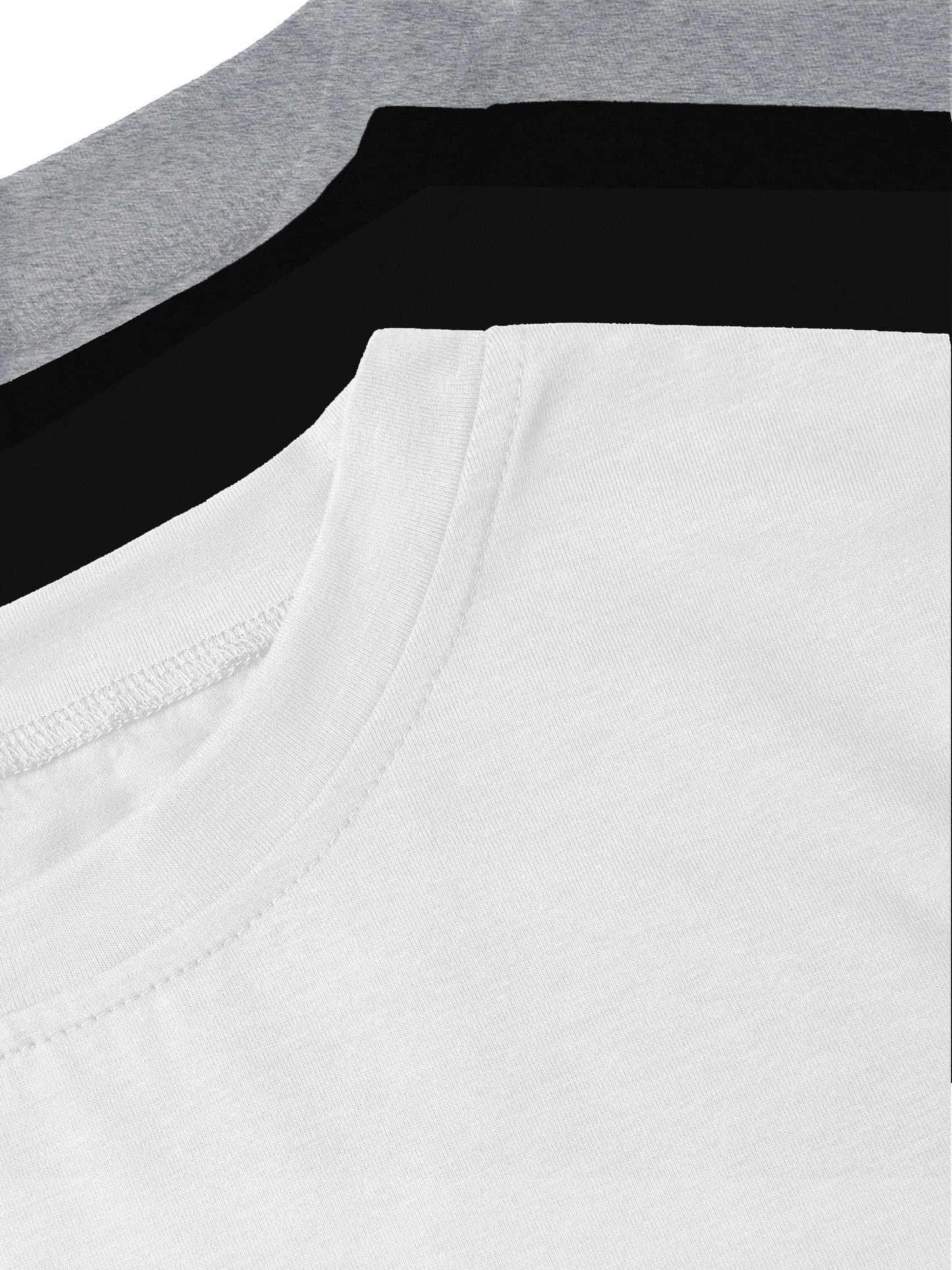 3 Packs Letter Print Crew Neck Tee for Women - Casual T-Shirts