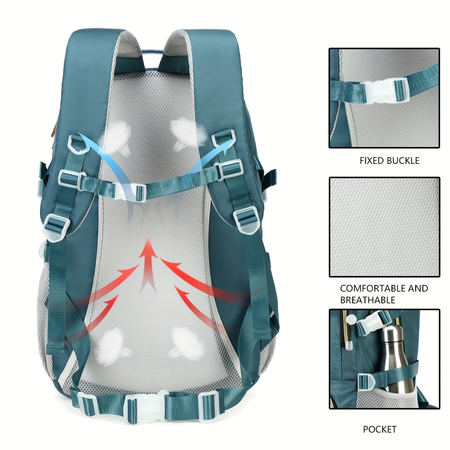 Lightweight 40L Travel Backpack with USB Charging Port