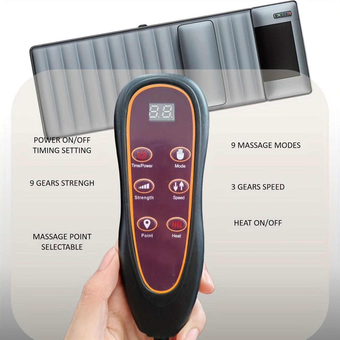 Full Body Massage Mattress With Hot Compress For Neck And Waist
