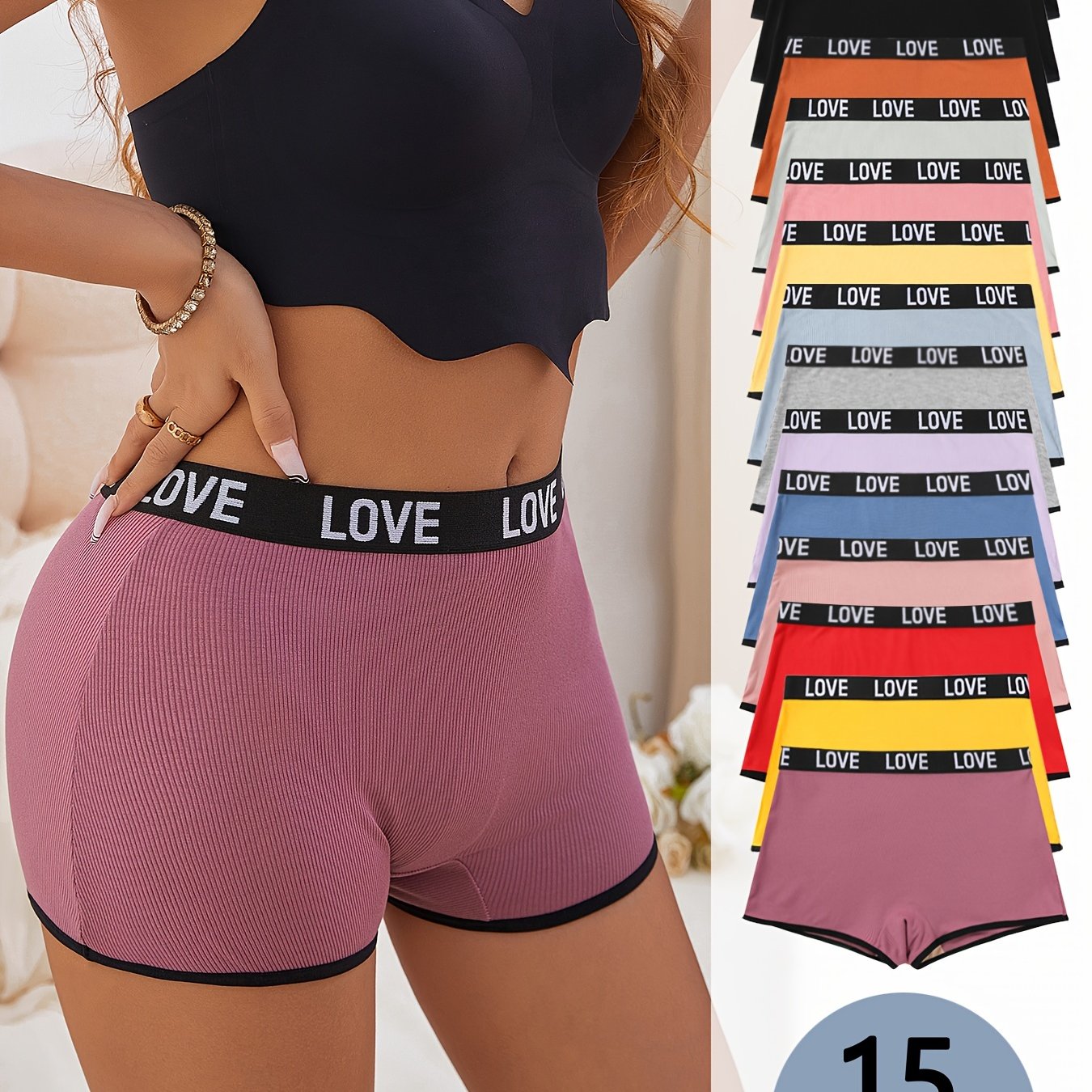 Plus size panties, threadbare comfortable breathable Women's flat leg pants