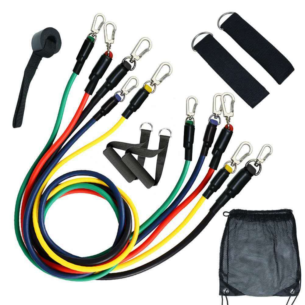 11pcs Pull Ropes Set for Portable Athletic Fitness Accessories