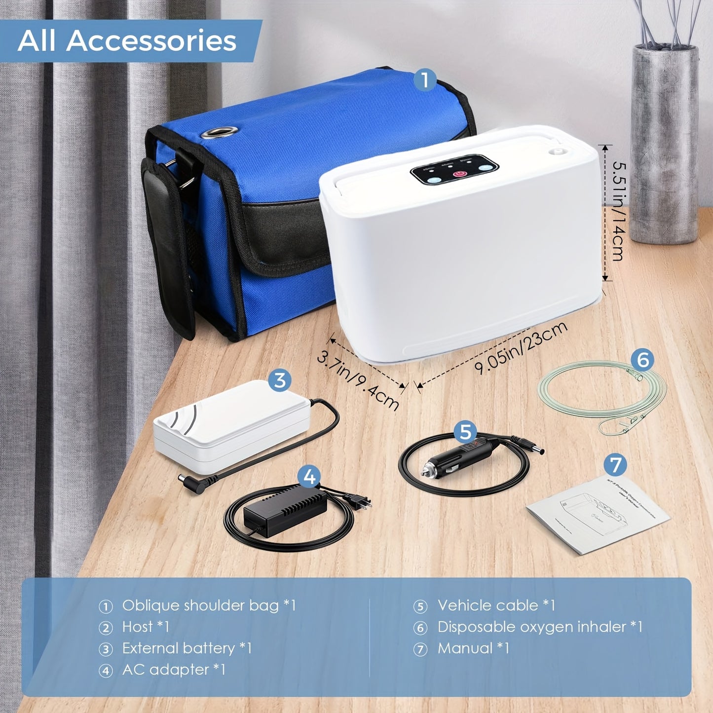 Portable Oxygen Generator for Home & Travel Compact Machine