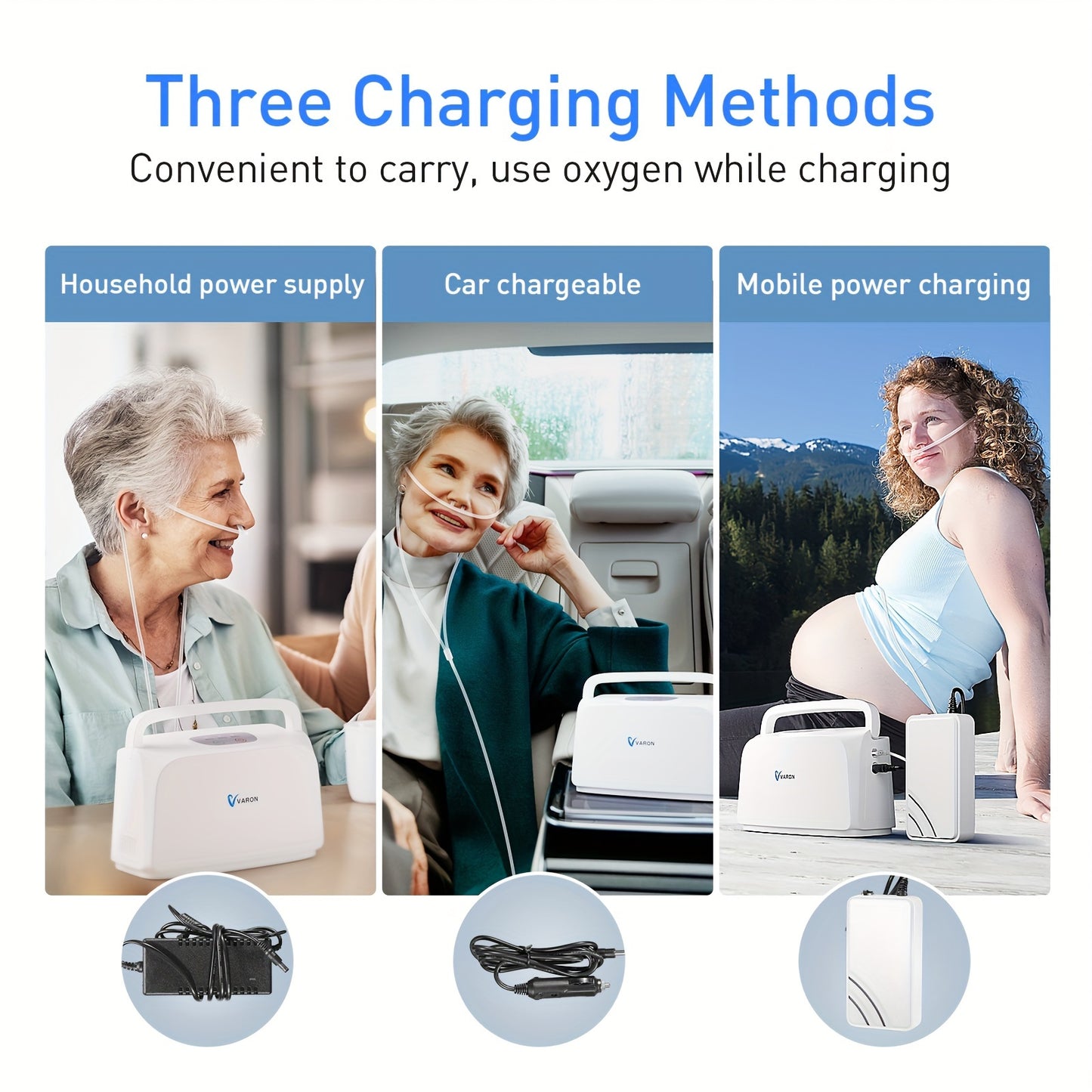 Portable Oxygen Machine, 3.3lbs for Travel, Complete Accessories