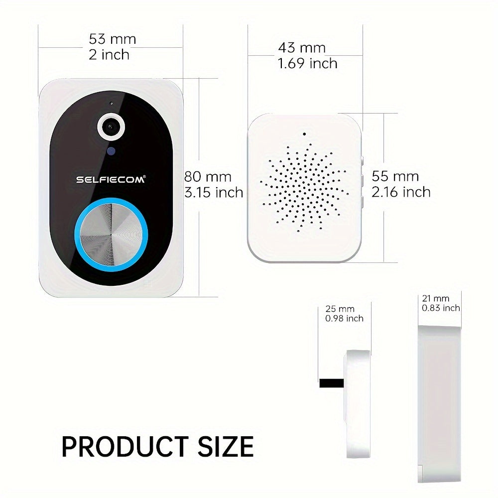Smart Visual Dingdong Doorbell With 2.4GHz WiFi And HD Night Vision