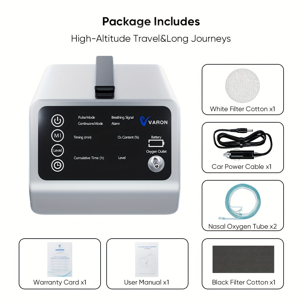 Portable DC-Powered Oxygen Concentrator for Camping & Survival