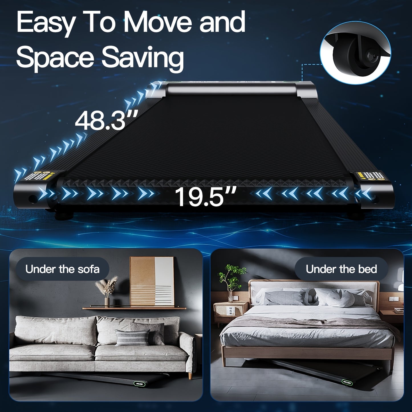 Home Workout Equipment - Wider Longer Walking Pad For Low Impact Exercise