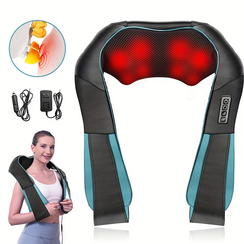 Shiatsu Neck Massager With Heat - Deep Tissue 3D Kneading