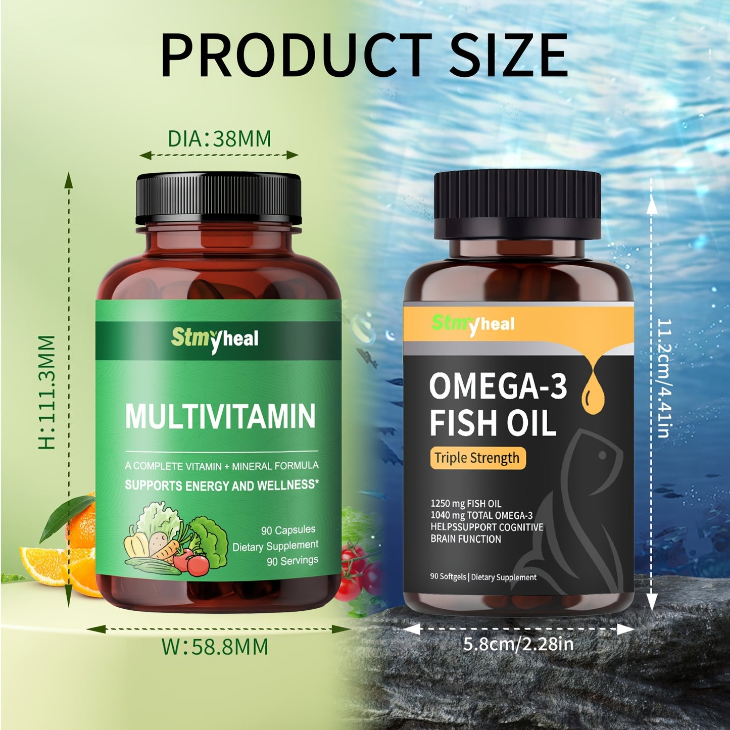 2/4/6 Bottled Composite Vitamin Capsules for Heart Health